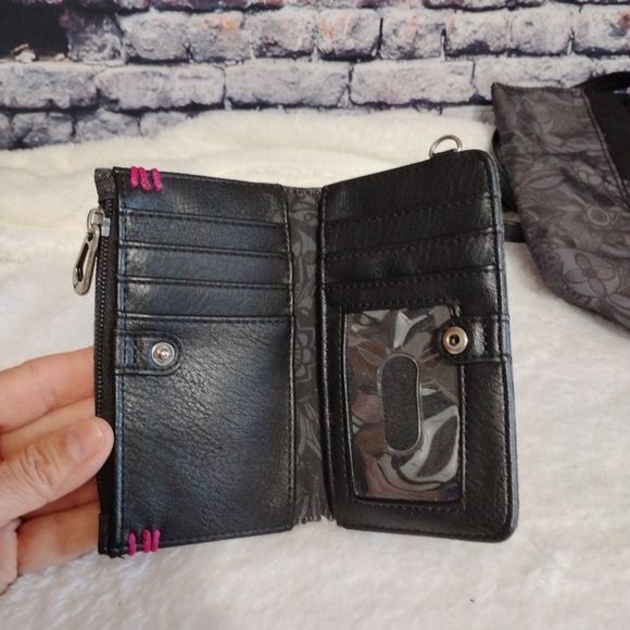 2 pc. Sakroots Metro Tote Bag & Encino Wallet ~Spirit Desert~ BlackTonal EUC - Picture 10 of 14